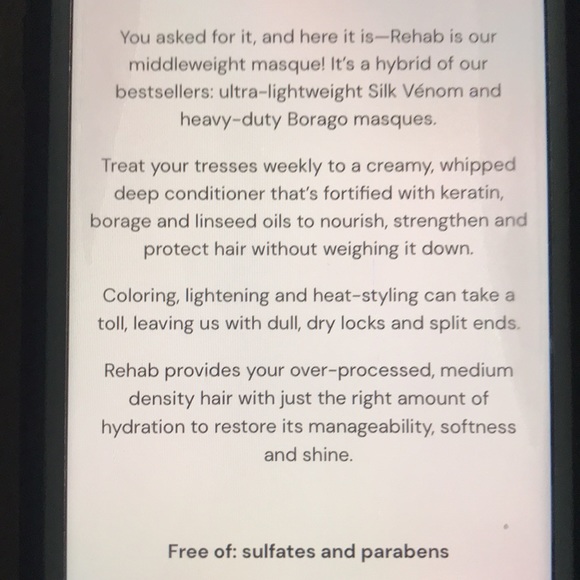 Lange Rehab hydrating masque Lange NEW BNIP - Picture 4 of 8